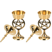2St Bronskleurige Wierookbrander Voor Desktop Meditatie En Sfeerdecor