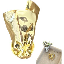 (Gold, -) Broșă buchet flori diamant, elegantă – Ac de piept pentru femei