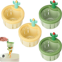 (4pcs, -) 2 Stück Kaktus Küchenspülen-Sieb, Druck automatische Entleerung Korb