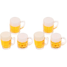 6St Kleine Bierpul Kunststof DIY Hanger Set Kleurrijk En Realistisch