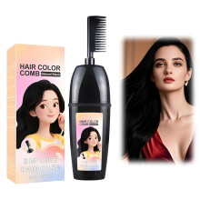 (Natural-Black, -) 3-in-1 haarverf kam – permanente stralende kleur voor grijze bedekking