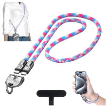 (Pink, 1.2 M) 240W C naar C oplaadkabel met draagbare armband en telefoonlanyard