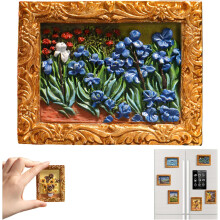 (#02, -) Kunst dekoratives Ölgemälde Kühlschrankmagnetset, für Küche & Büro