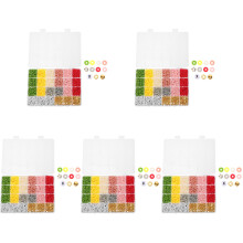 5Boxes Multi-Color Polymer Clay Beads for DIY Jewelry Making Crafts