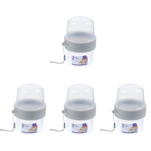 4Pièces Boîtes De Rangement Alimentaire Transparentes À Double Couches