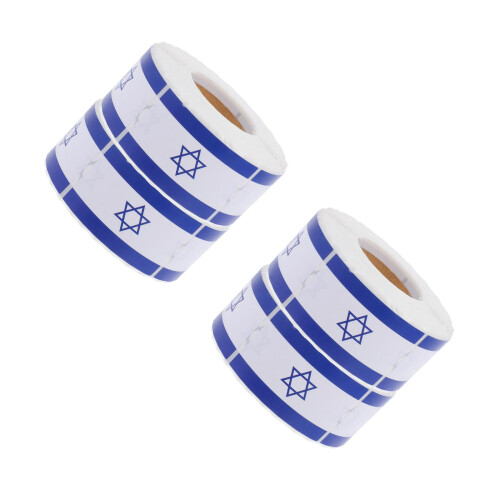 4Rolls Weatherproof Flag Decal Stickers for Gift Bag Labeling