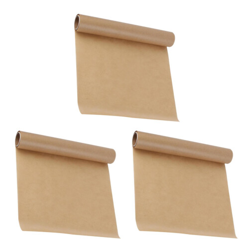 3Rouleaux Papier Khaki Résistant Non Usage Maison