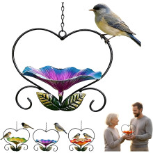 (Blue, -) Planter inimă cu hrănitoare colibri, exterior – Decor grădină