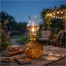 (Brown, -) 2026 vintage glas kerosine olielamp – orkaanlamp voor binnen