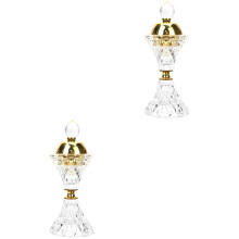 2Pcs Crystal Incense Cone Burner Multi-Color Desktop Aroma Stove Decor