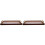 2Pcs Brown Bamboo Snack Serving Tray with Handles Versatile Home Use 1
