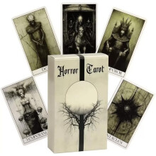 (1 Pcs, -) Mazo tarot gótico horror, 78 cartas arte oscuro guía principiantes