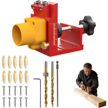 (Red-#02, -) Kit gabarit pocket hole 15, assemblage bois