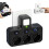 (Black 3 Hole, -) Ciabatta torre smart con porte USB, multiple prese per ufficio 1