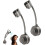 (2 pcs Gray, -) Support sèche-cheveux rotatif mains libres, mural 1
