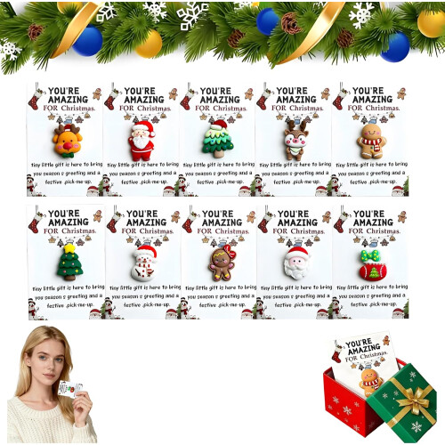 (10 Pcs, -) 10 ks vánočních kapesních objetí