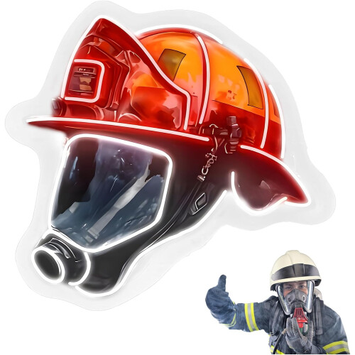 (BB, -) Letrero neón casco bombero