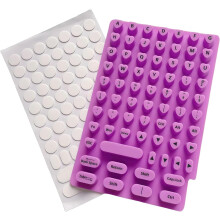 (Purple, -) Autocollants clavier surélevés pour ongles longs, réutilisables