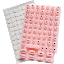 (Pink, -) Autocollants clavier surélevés pour ongles longs, réutilisables