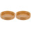 2Pcs Bamboo Tea Trays Khaki Multifunctional Serving Snack Fruit Plates 1