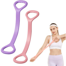 (Purple+Red, -) 2 kpl vastuskuminauha kuvio 8 naisille/miehille, joustotreeni