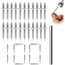 (Double-head, 100 PCS) 500/300/100 clavos cabezuela oculta, tornillos rodapié madera