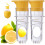 (Yellow( 2pcs), -) Χειροκίνητος αποχυμωτής λεμονιού με βιδωτό καπάκι - Screw-top lemon squeezer 1