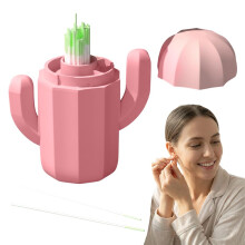 (Pink-Rose flavor, 180 PCS) 240 stuks piercing reinigingskit – 2-in-1 oorreinigingsfloss met zachte oplossing, draagbare nazorg