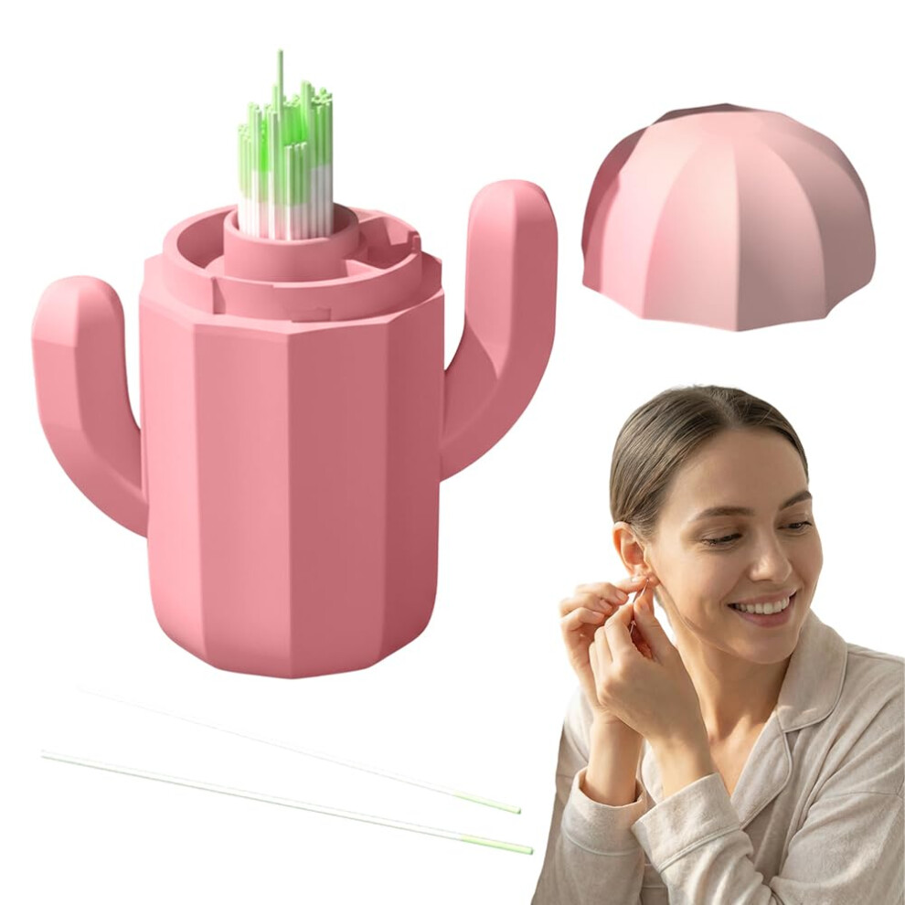 Oimg Pink (-Rose Flavor, 180 Pcs) 240 Pcs Piercing Cleaning Kit, 2-In-1 Ear Cleaning Floss With Gentle Solution, Portable Aftercare