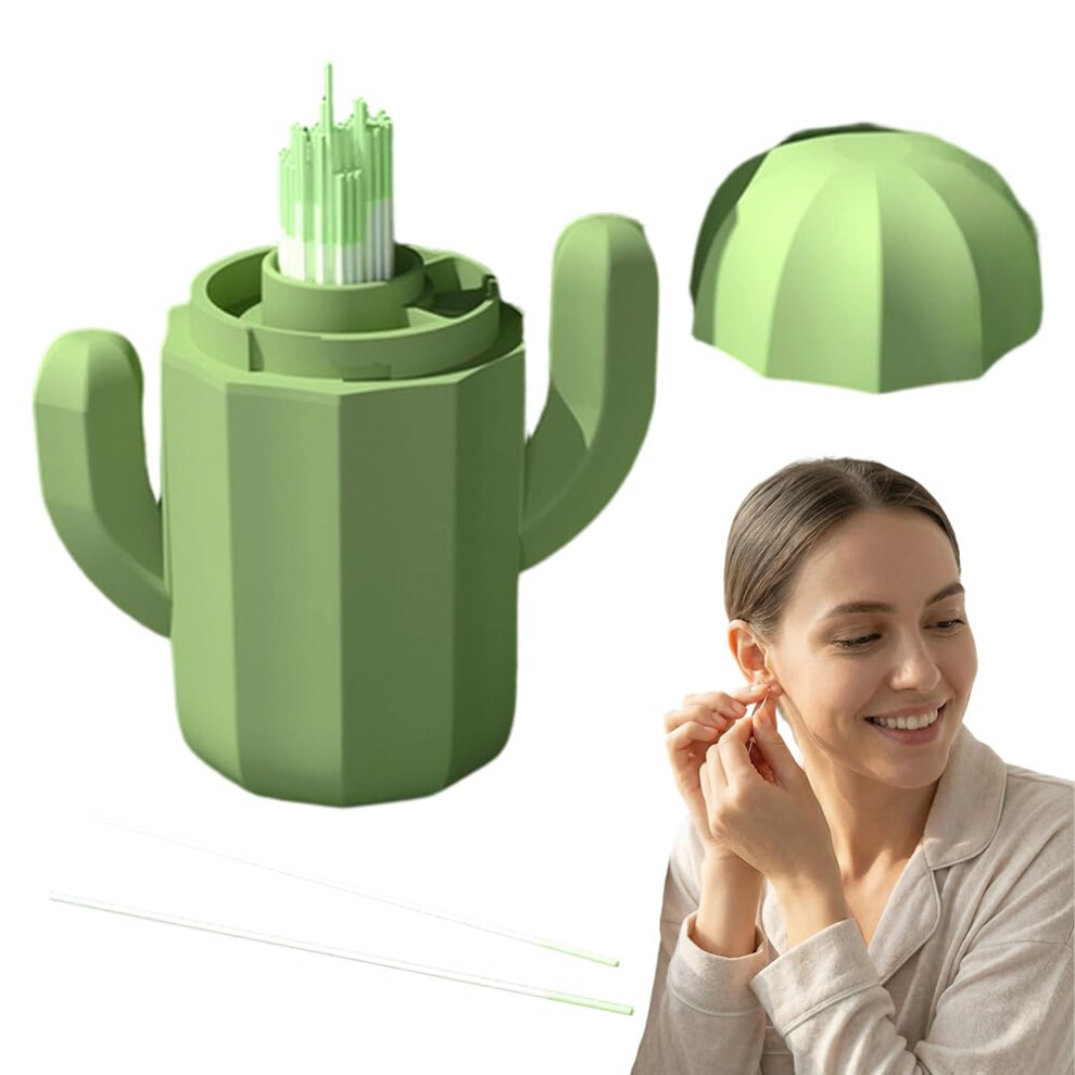 Oimg Green (-Mint Flavor, 240 Pcs) 240 Pcs Piercing Cleaning Kit, 2-In-1 Ear Cleaning Floss With Gentle Solution, Portable Aftercare