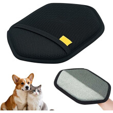 (Black, -) Sechseckiges Haustier statische Elektrizität Haarentfernungs-Handschuhe, Katzen Hund Haar Reiniger für Sofanähte
