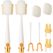 (White, 2 pcs) 5-in-1 flessenreinigingsborstel set – flexibele schuurborstel voor smalle mokken babyflessen tumblers