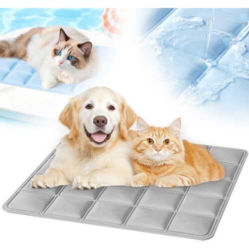 (Grey, -) Ματάκι ψύξης σκύλου 2026, αναβαθμισμένο gel - Dog cooling mat