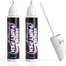 (White, -) 2-pack auto verf touch-up pen – exacte match voor wit zwart zilver auto's, waterdichte krasreparatie