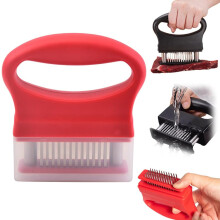 (Red-1pcs, -) Vleesmalser met 48 roestvrijstalen messen 2026 – zware naald tool voor BBQ thuis