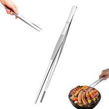 (B - 12 inch Pointed-Tip Tweezers, -) 30cm rutschfeste Küchenpinzette zum Kochen, Edelstahl Chefzange für BBQ Pasta Salat