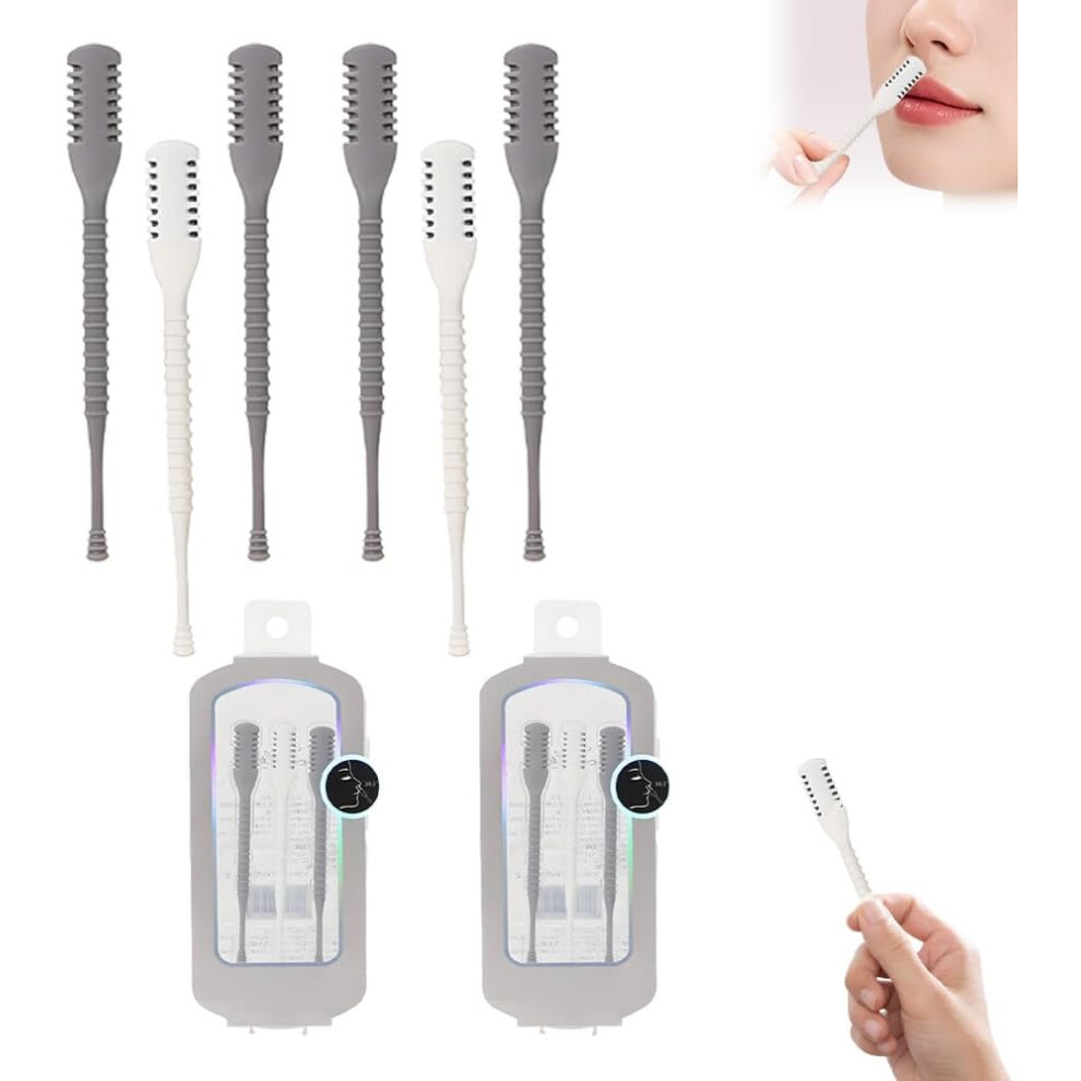 Oimg (6 Pcs, -) Upgrade 2 In 1 Nasal Hair Cutter, 360 Rotating Manual Nose Hair Trimmer, Portable For Travel
