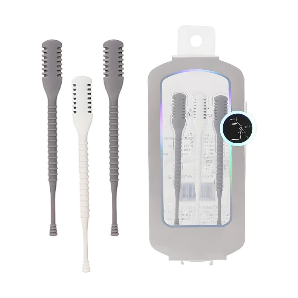 Oimg (3 Pcs, -) Upgrade 2 In 1 Nasal Hair Cutter, 360 Rotating Manual Nose Hair Trimmer, Portable For Travel