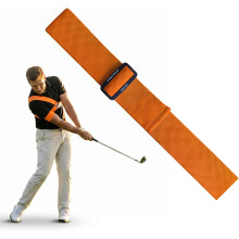 (Orange, -) Golfový tréner švihu, nastaviteľná pomôcka na korekciu roviny a úchopu