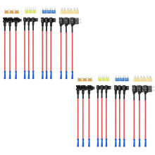 (24 PCS, -) 4 tipos fusibles, add-a-circuit 12V para coches camiones barcos