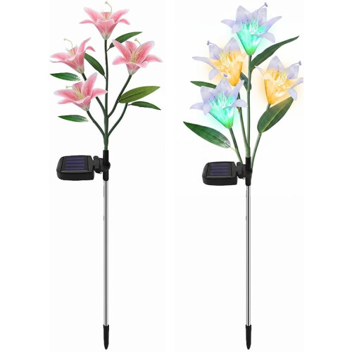 (Multicolor-C, -) Ηλιακά λουλούδια νεκροταφείου, αδιάβροχα - Memorial garden bloom lights