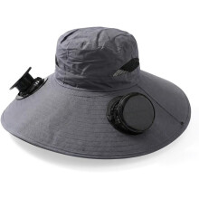 (D, color_name) Cappello sole con due ventole, protezione UV 50+ per esterno