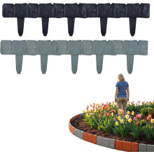 (Multicolor-A, -) Borde jardín sin excavar, valla imitación piedra, roca falsa para arriate flores
