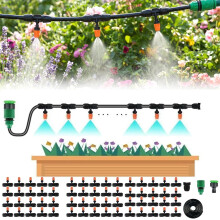 (size_name, 165 FT) 16/100/165 ft druppelirrigatiesysteem – automatische tuin watergeefkit met verstelbare sproeiers