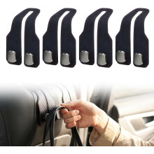 (Black, -) Autostoel hoofdsteun haken – leren stoelleuning opberghaak organizer voor handtas