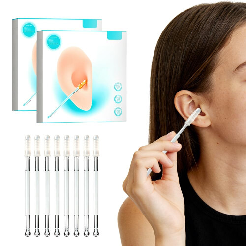 (48pcs, Small) Bâtonnet oreille collant réutilisable 2026, lavable avec couvercle