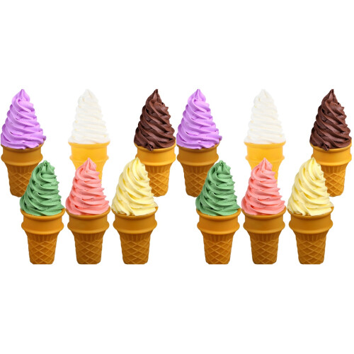 12Pcs Ice Cream Display Model Assorted Color Decorative Photo Props
