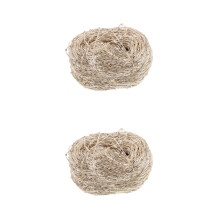 2Rolls Multi Color Sequin Yarn for Knit Scarves Hats DIY Handmade