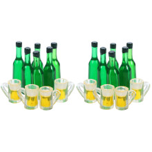 2Sets Decoratieve Resin Mini Bierbekers Voor Mini Huis En Tafelscene