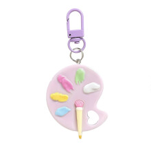 Miniatuur pigmentbord hanger sleutelhanger Candy Tone-Paars